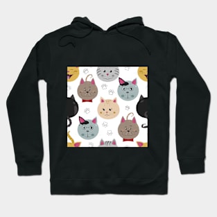 Cats, cats, cats pattern Hoodie